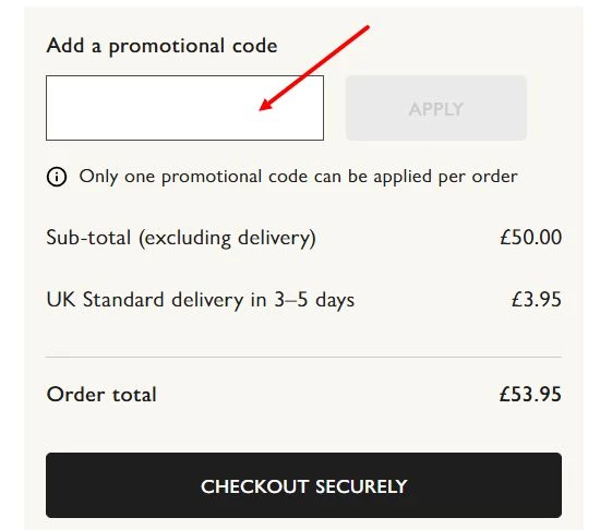 “How to apply a The White Company promo code”